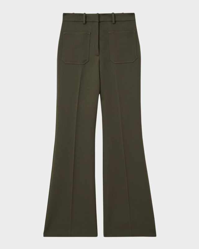 Priya Mid-Rise Straight-Leg Trousers